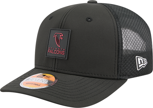 Atlanta Falcons New Era Black 2025 Sideline 9SEVENTY Trucker Adjustable Hat for Men product image 1, provided for visual