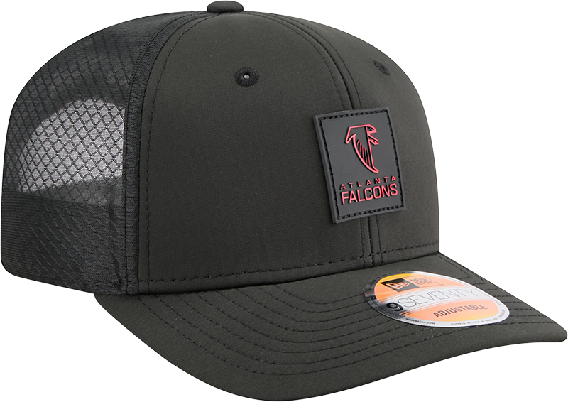 Atlanta Falcons New Era Black 2025 Sideline 9SEVENTY Trucker Adjustable Hat for Men product image 3, provided for visual
