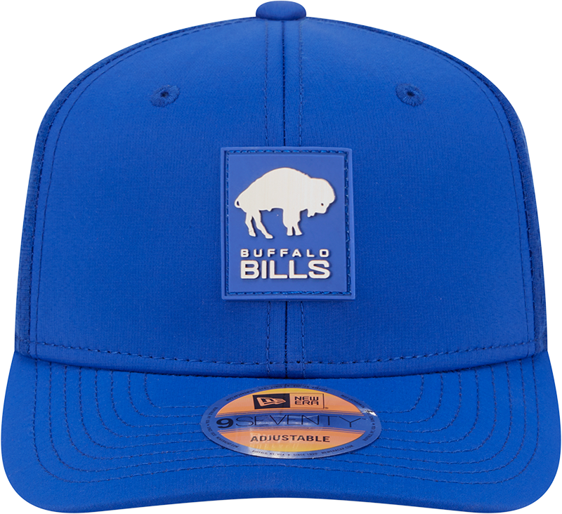 Buffalo Bills New Era Royal 2025 Sideline 9SEVENTY Trucker Adjustable Hat for Men product image 2, provided for visual