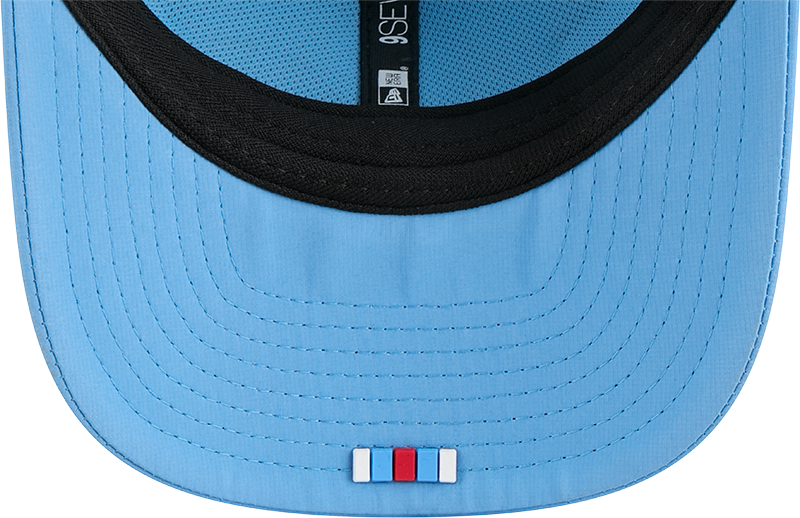 Houston Oilers New Era Blue 2025 Sideline 9SEVENTY Trucker Adjustable Hat for Men product image 7, provided for visual