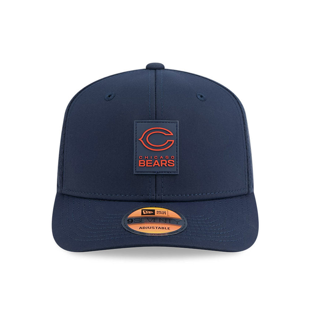 Chicago Bears New Era Navy 2025 NFL Secondary Logo Sideline Heat 9SEVENTY Adjustable Hat for Men product image 2, provided