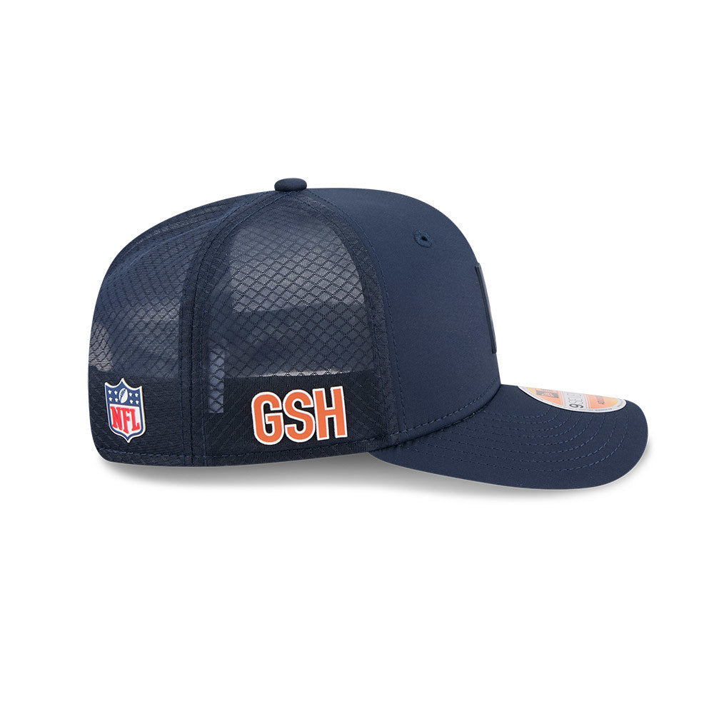 Chicago Bears New Era Navy 2025 NFL Secondary Logo Sideline Heat 9SEVENTY Adjustable Hat for Men product image 5, provided