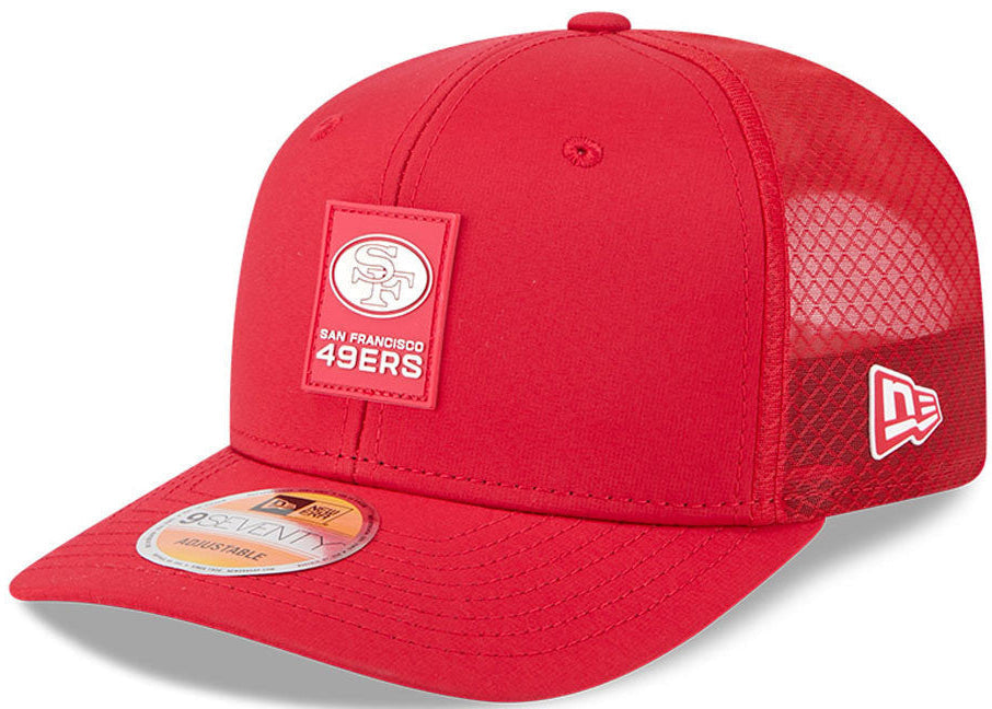 San Francisco 49ers New Era Red 2025 NFL Sideline Heat 9SEVENTY Adjustable Hat for Men product image 1, provided for visual