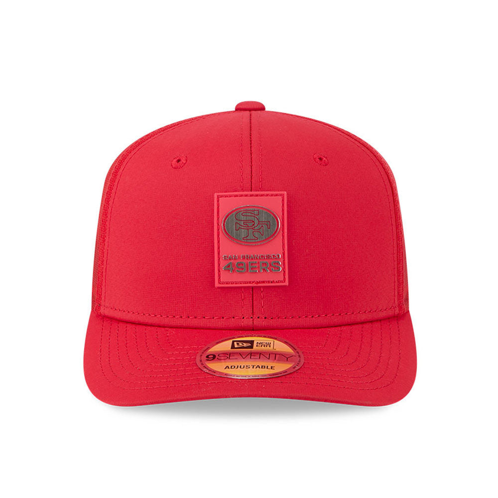 San Francisco 49ers New Era Red 2025 NFL Sideline Heat 9SEVENTY Adjustable Hat for Men product image 2, provided for visual