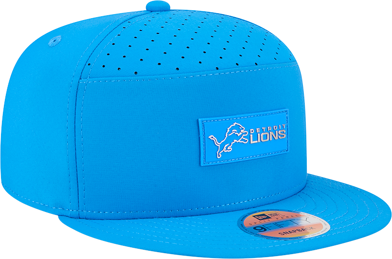 Detroit Lions New Era Blue 2025 Sideline Split Panel 9FIFTY Snapback Hat for Men product image 3, provided for visual