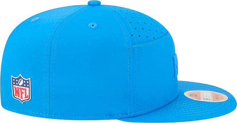 Detroit Lions New Era Blue 2025 Sideline Split Panel 9FIFTY Snapback Hat for Men product image 5, provided for visual