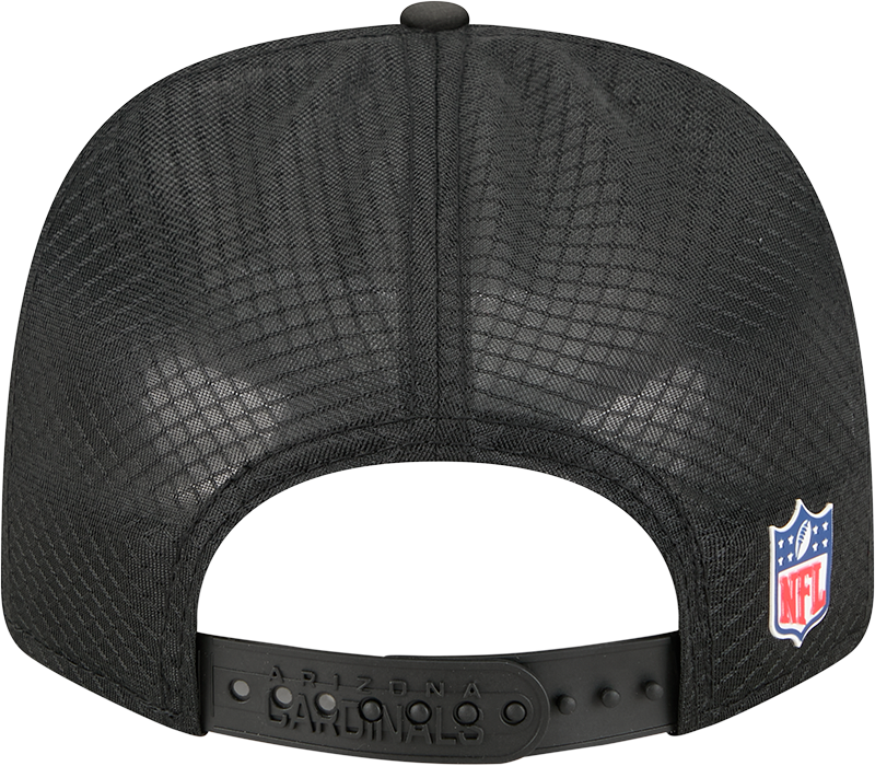 Arizona Cardinals New Era Black 2025 Sideline 9SEVENTY Trucker Adjustable Hat for Men product image 6, provided for visual