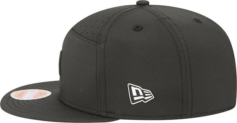 Las Vegas Raiders New Era Black 2025 Sideline Split Panel 9FIFTY Snapback Hat for Men product image 4, provided for visual