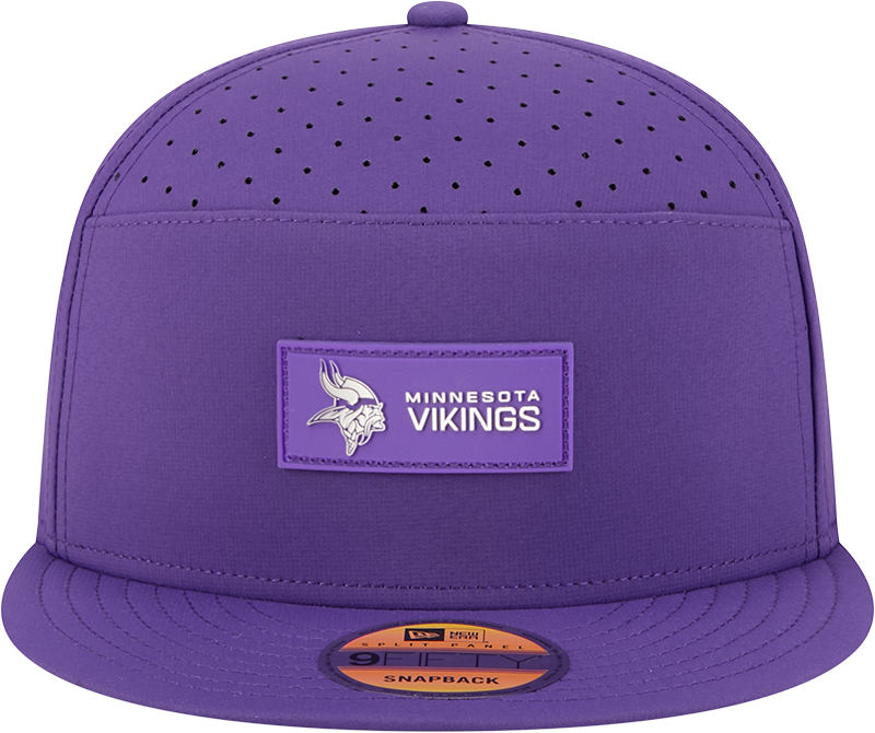 Minnesota Vikings New Era Purple 2025 Sideline Split Panel 9FIFTY Snapback Hat for Men product image 2, provided for visual