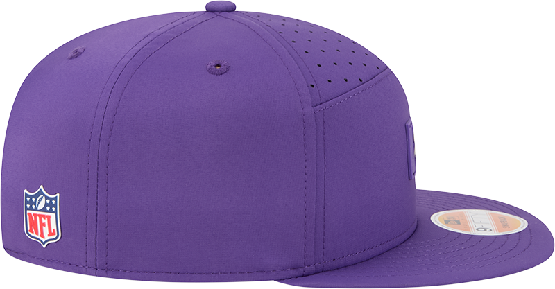Minnesota Vikings New Era Purple 2025 Sideline Split Panel 9FIFTY Snapback Hat for Men product image 4, provided for visual