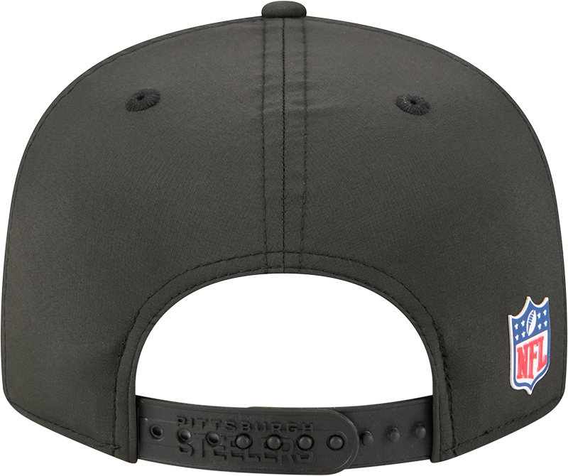 Pittsburgh Steelers New Era Black 2025 Sideline Split Panel 9FIFTY Snapback Hat for Men product image 6, provided for visual