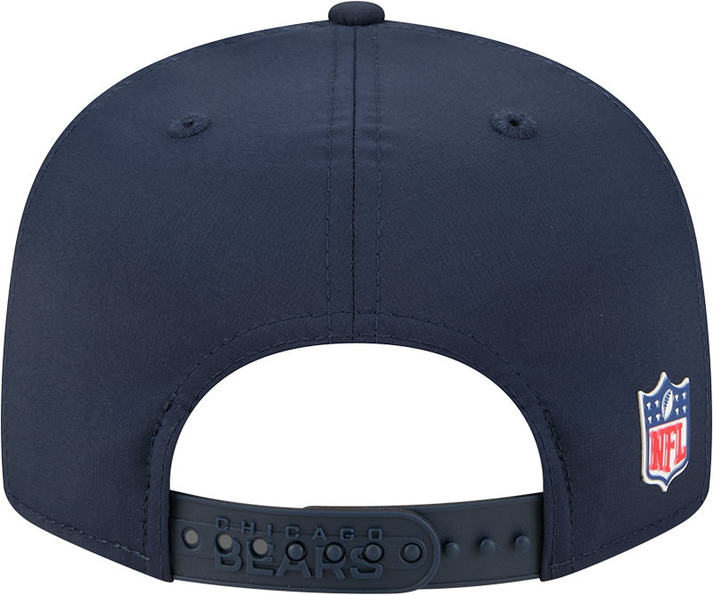 Chicago Bears New Era Navy 2025 Sideline Split Panel 9FIFTY Snapback Hat for Men product image 6, provided for visual