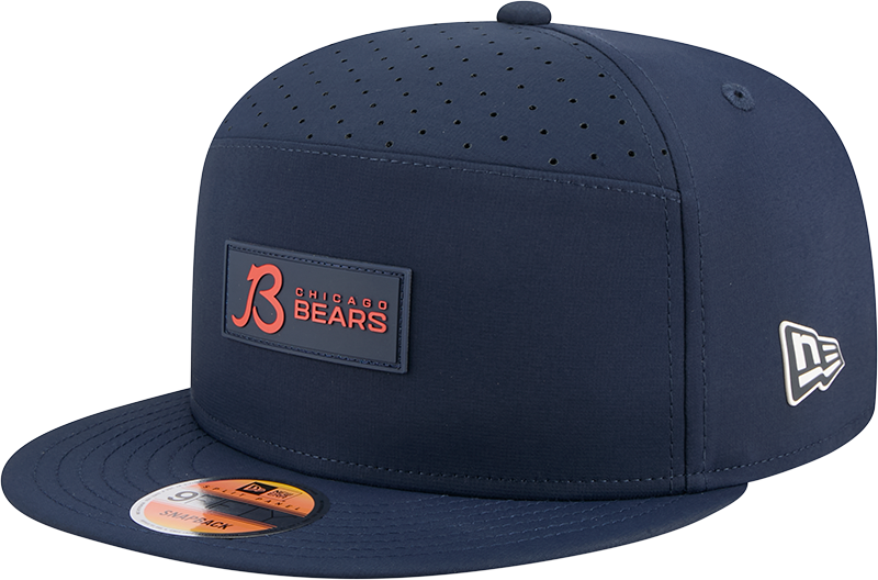 Chicago Bears New Era Navy 2025 B Sideline Split Panel 9FIFTY Snapback Hat for Men product image 1, provided for visual