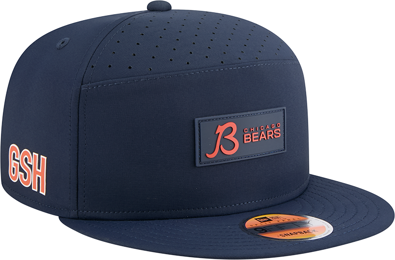 Chicago Bears New Era Navy 2025 B Sideline Split Panel 9FIFTY Snapback Hat for Men product image 3, provided for visual
