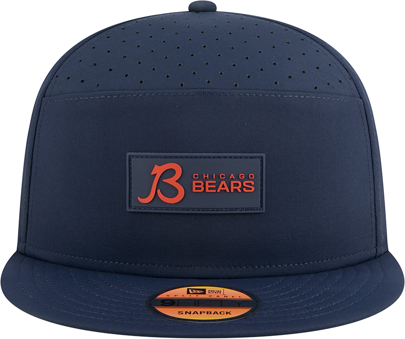Chicago Bears New Era Navy 2025 B Sideline Split Panel 9FIFTY Snapback Hat for Men product image 2, provided for visual