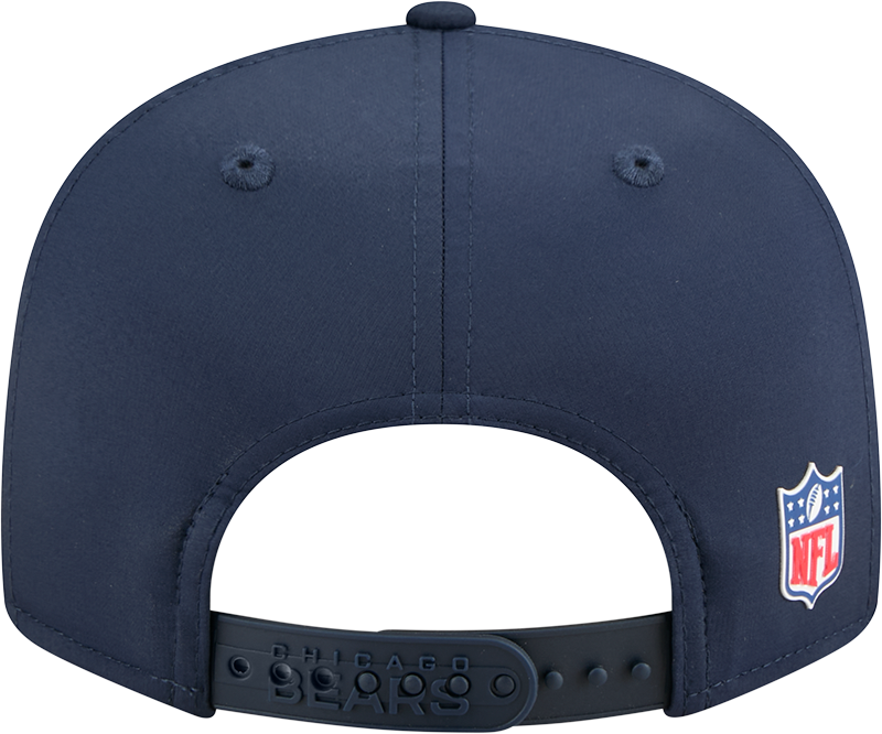 Chicago Bears New Era Navy 2025 B Sideline Split Panel 9FIFTY Snapback Hat for Men product image 6, provided for visual