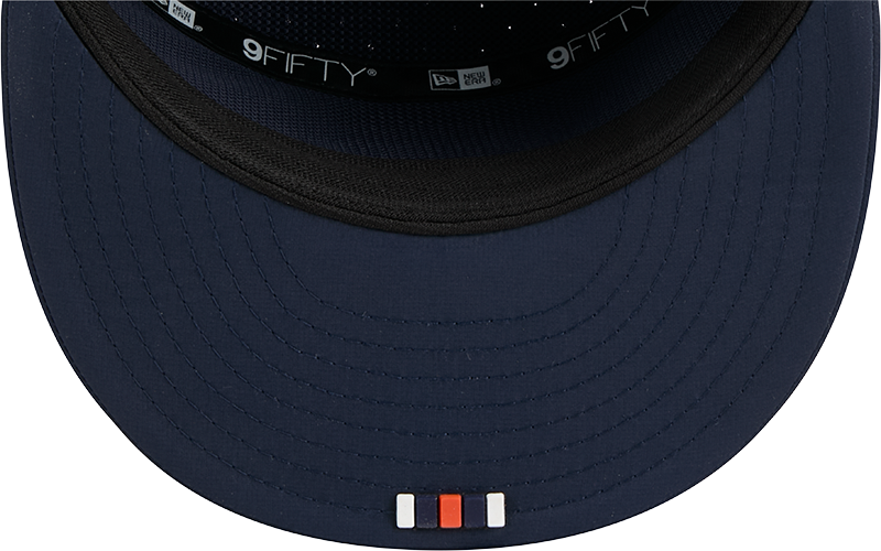 Chicago Bears New Era Navy 2025 B Sideline Split Panel 9FIFTY Snapback Hat for Men product image 7, provided for visual