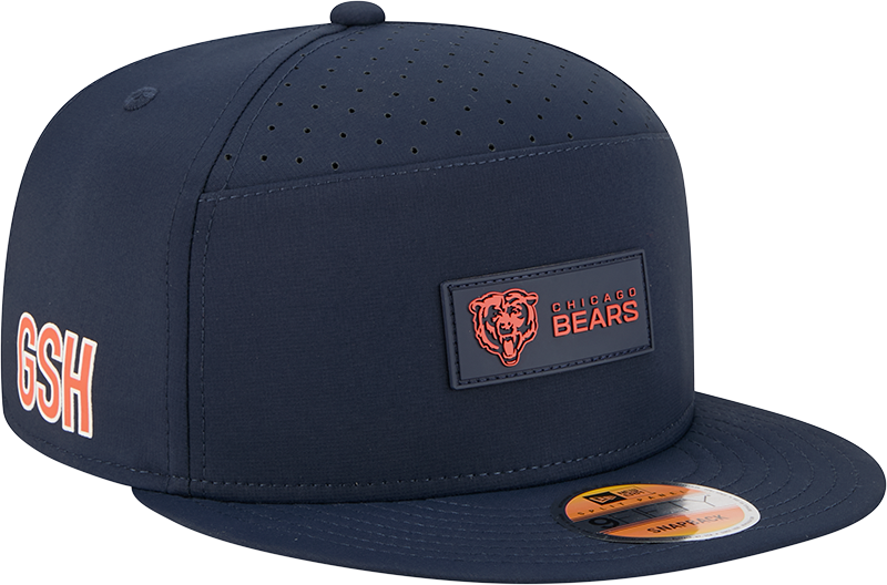 Chicago Bears New Era Navy 2025 Primary Sideline Split Panel 9FIFTY Snapback Hat for Men product image 3, provided for