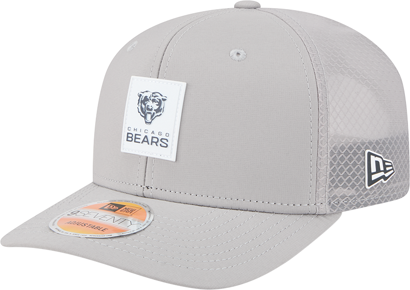 Chicago Bears New Era Gray 2025 NFL Primary Logo Sideline Heat 9SEVENTY Adjustable Hat for Men product image 1, provided for