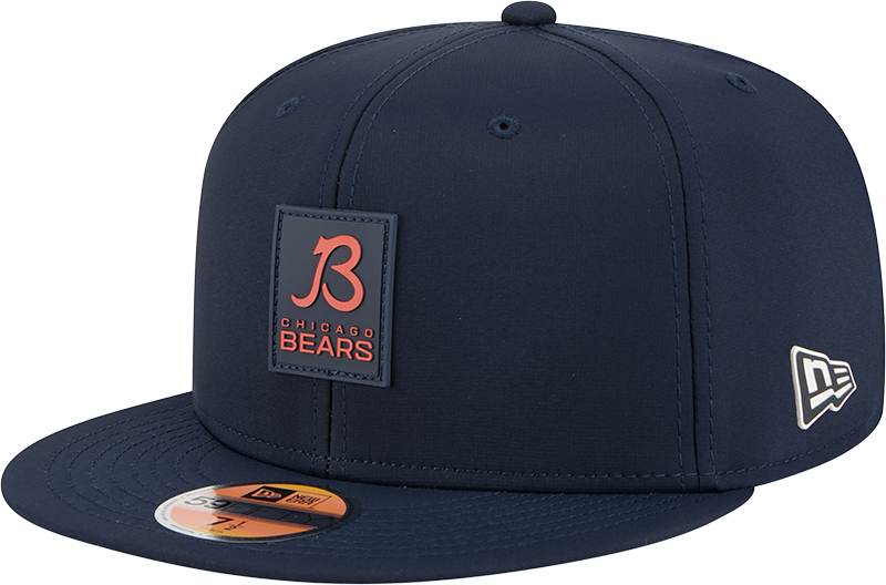 Chicago Bears New Era Navy 2025 Sideline B 59FIFTY Fitted Hat for Men product image 1, provided for visual reference and