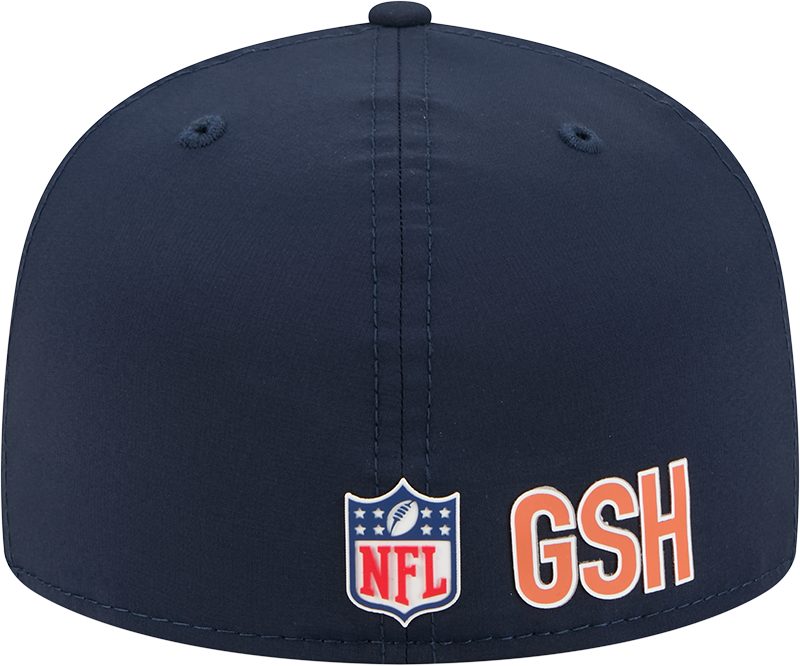 Chicago Bears New Era Navy 2025 Sideline B 59FIFTY Fitted Hat for Men product image 6, provided for visual reference and