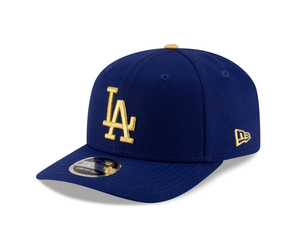 Los Angeles Dodgers Royal Blue New Era MLB Gold Champions 9SEVENTY Stretch Snap Adjustable Hat product image 3, provided for