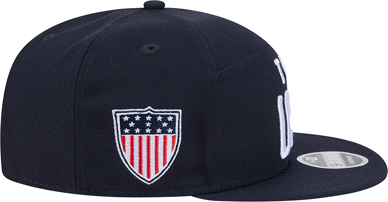 Team USA Olympics New Era Navy Split Panel 9FIFTY Adjustable Snapback Hat product image 5, provided for visual reference and