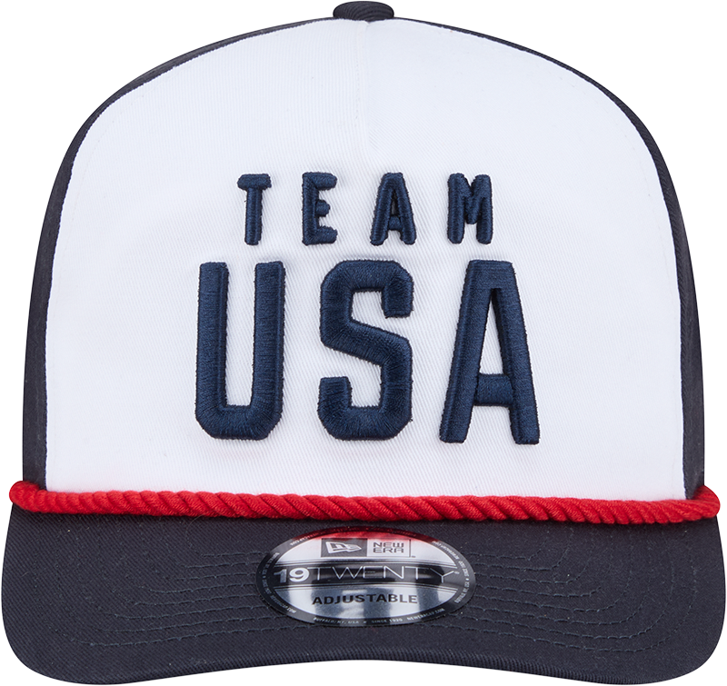 Team USA Olympics New Era Navy 19TWENTY Adjustable Hat product image 2, provided for visual reference and product detail