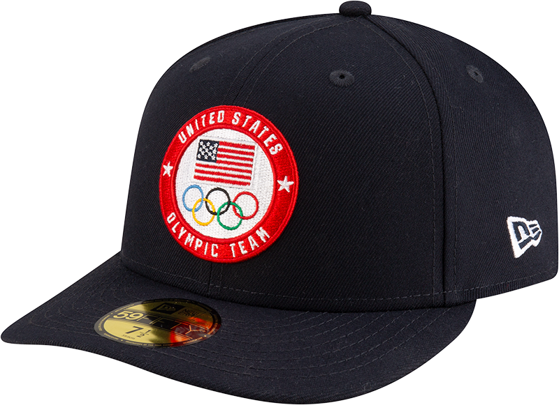 Team USA Olympics New Era Navy 59FIFTY Fitted Hat product image 1, provided for visual reference and product detail review