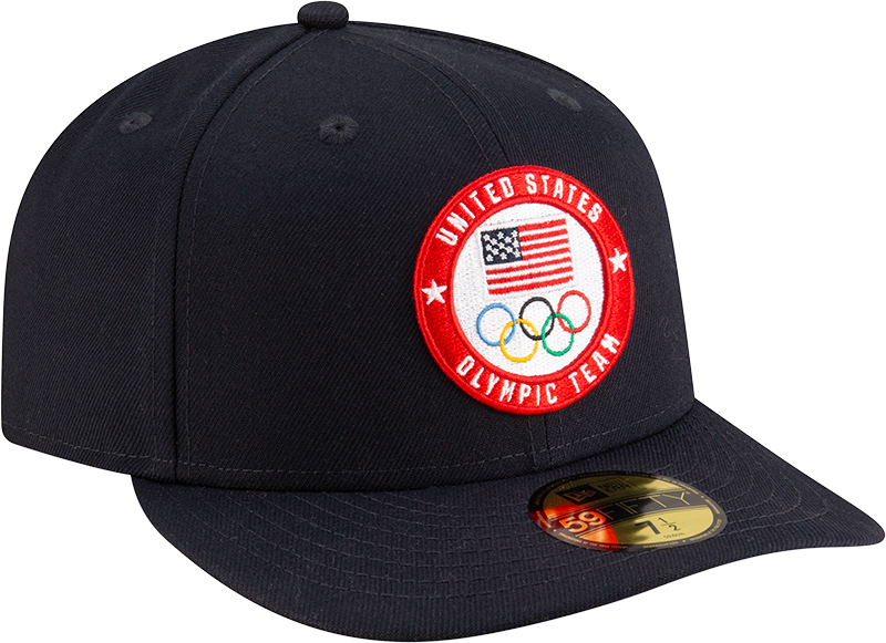 Team USA Olympics New Era Navy 59FIFTY Fitted Hat product image 3, provided for visual reference and product detail review