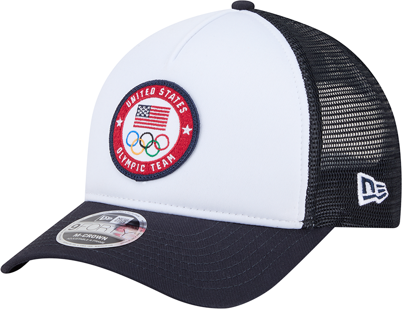 Team USA New Era Olympic 9FORTY A-Frame M-Crown Trucker Adjustable Hat product image 1, provided for visual reference and