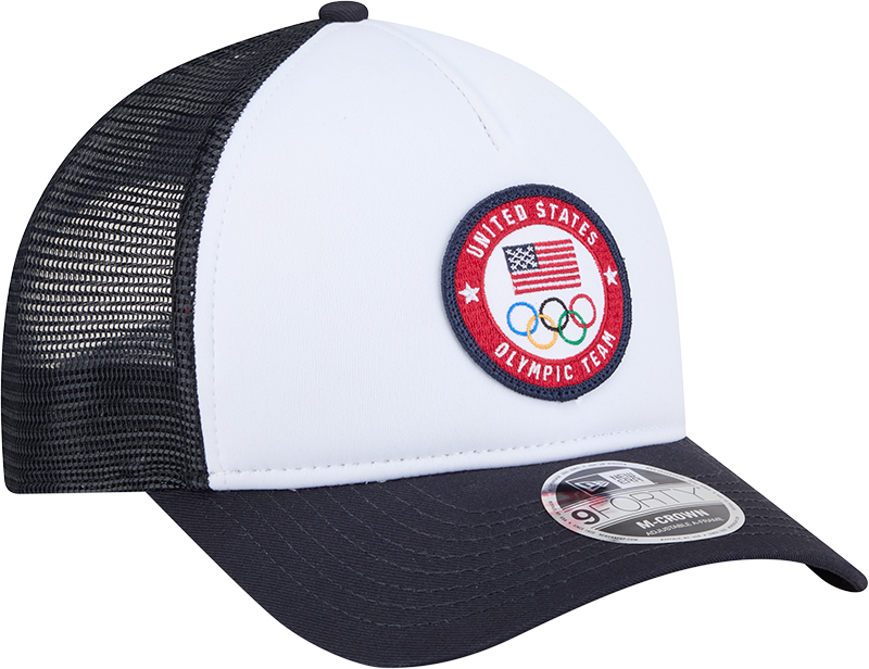 Team USA New Era Olympic 9FORTY A-Frame M-Crown Trucker Adjustable Hat product image 3, provided for visual reference and