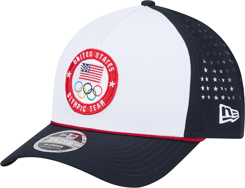 Team USA New Era Olympic 9FORTY A-Frame M-Crown Performance Adjustable Hat product image 1, provided for visual reference
