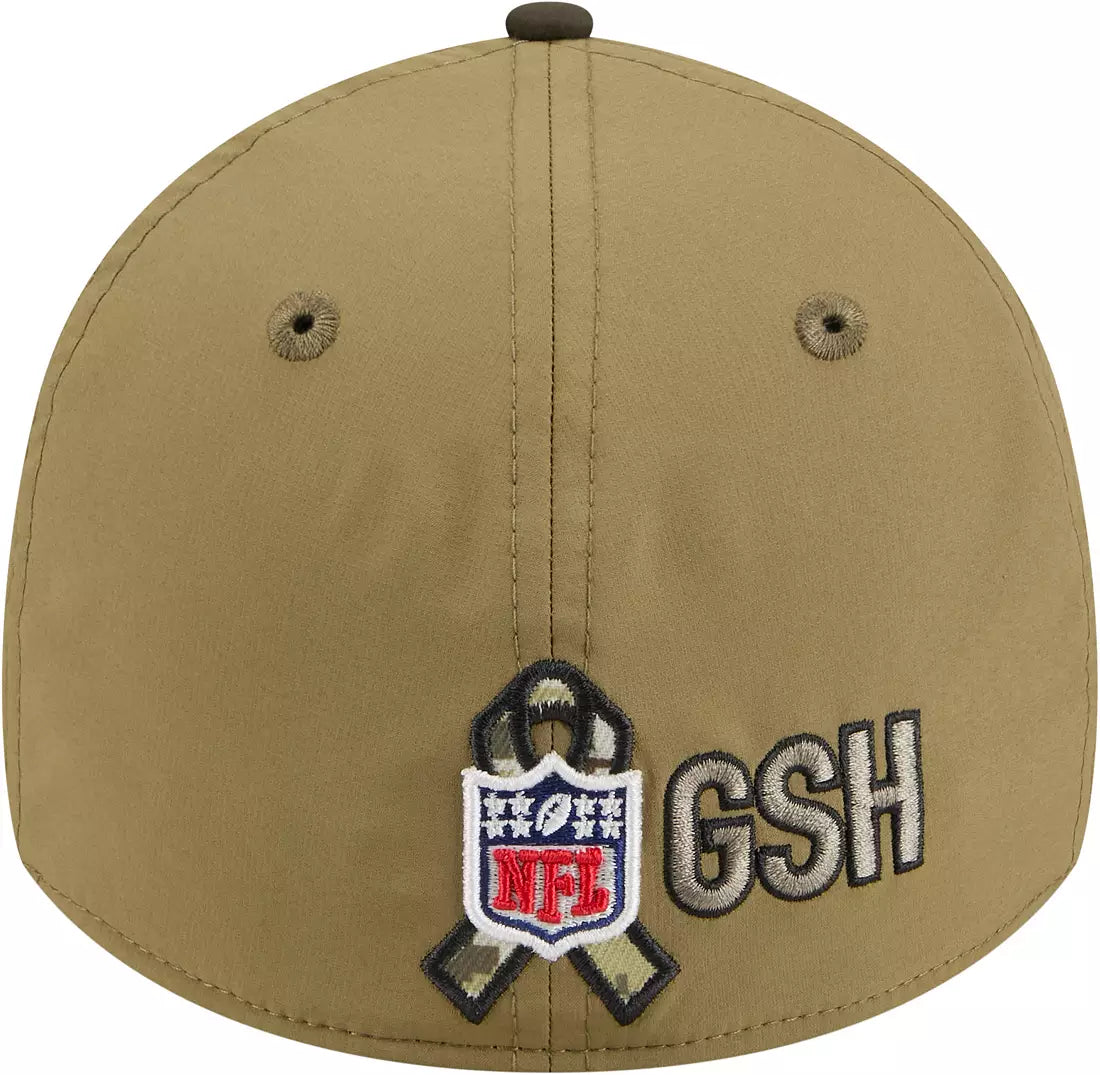 New Era Green Chicago Bears 2025 Salute to Service 39THIRTY Flex Hat-C Logo for Men product image 3, provided for visual