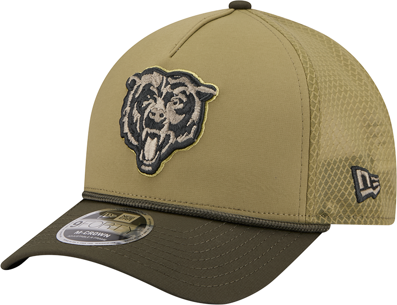 Chicago Bears New Era Green 2025 NFL Salute To Service Sideline 9FORTY M-Crown Adjustable Hat for Men product image 3,