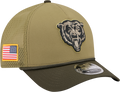 Chicago Bears New Era Green 2025 NFL Salute To Service Sideline 9FORTY M-Crown Adjustable Hat for Men product image 1,