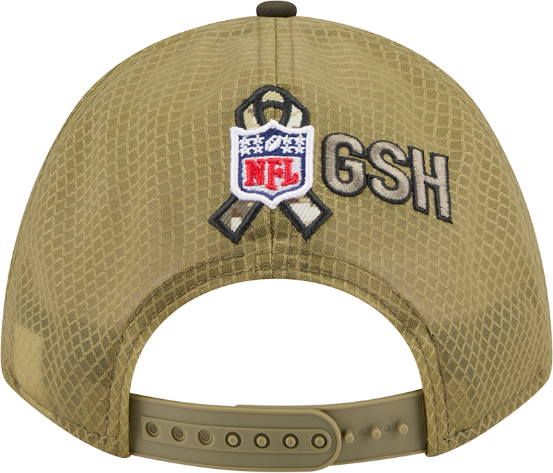 Chicago Bears New Era Green 2025 NFL Salute To Service Sideline 9FORTY M-Crown Adjustable Hat for Men product image 6,