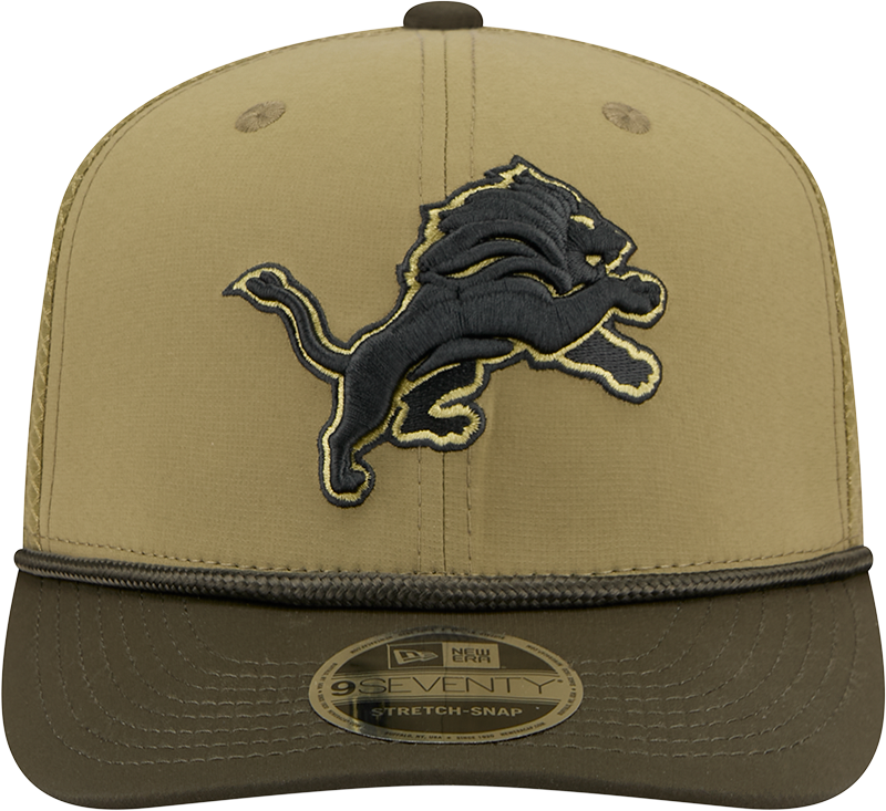 Detroit Lions New Era Green 2025 Salute To Service Sideline 9SEVENTY Trucker Adjustable Hat for Men product image 2,