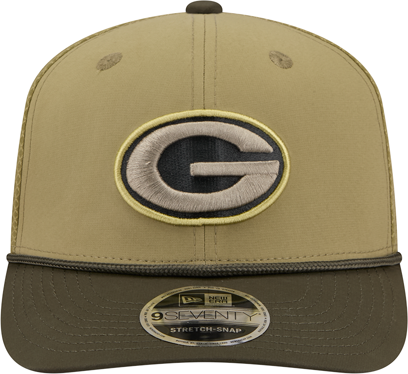 Green Bay Packers New Era Green 2025 Salute To Service Sideline 9SEVENTY Trucker Adjustable Hat for Men product image 2,