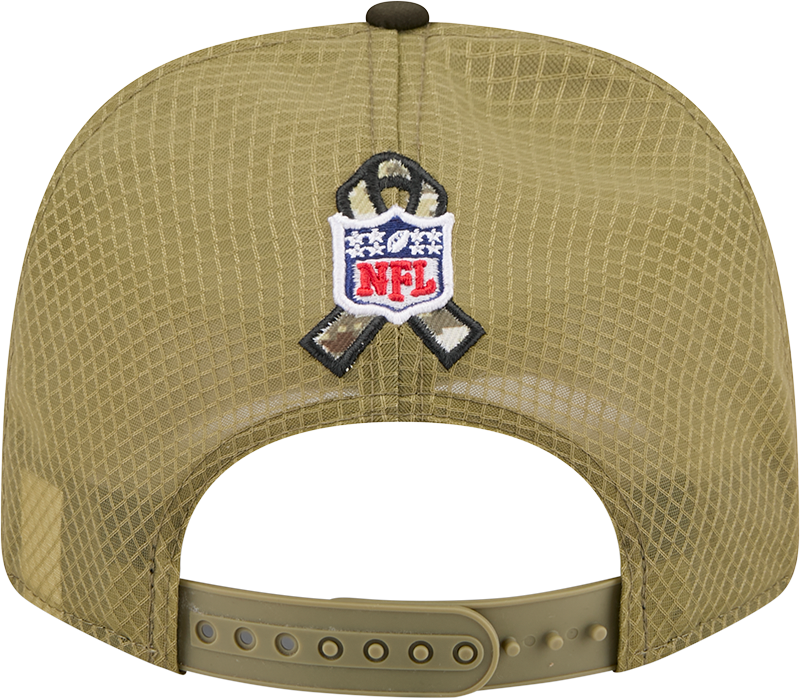 Green Bay Packers New Era Green 2025 Salute To Service Sideline 9SEVENTY Trucker Adjustable Hat for Men product image 6,