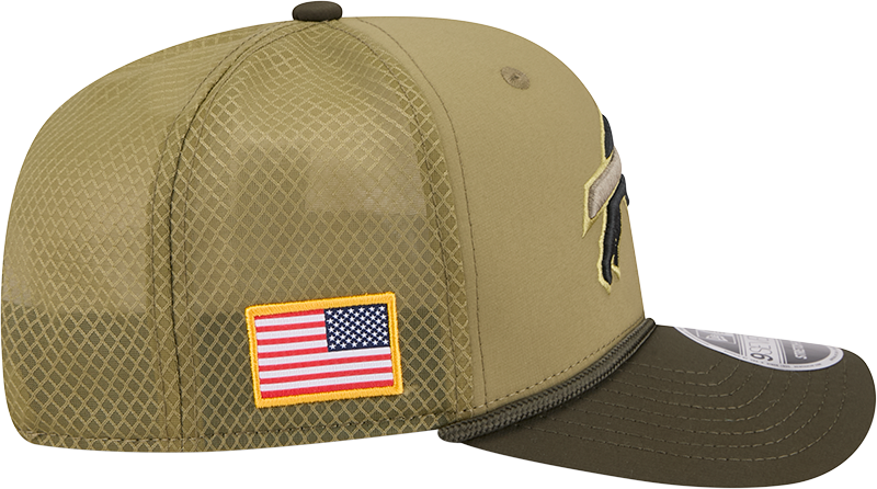 Buffalo Bills New Era Green 2025 Salute To Service Sideline 9SEVENTY Trucker Adjustable Hat for Men product image 5,