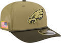 Philadelphia Eagles New Era Green 2025 Salute To Service Sideline 9SEVENTY Trucker Adjustable Hat for Men product image 1,