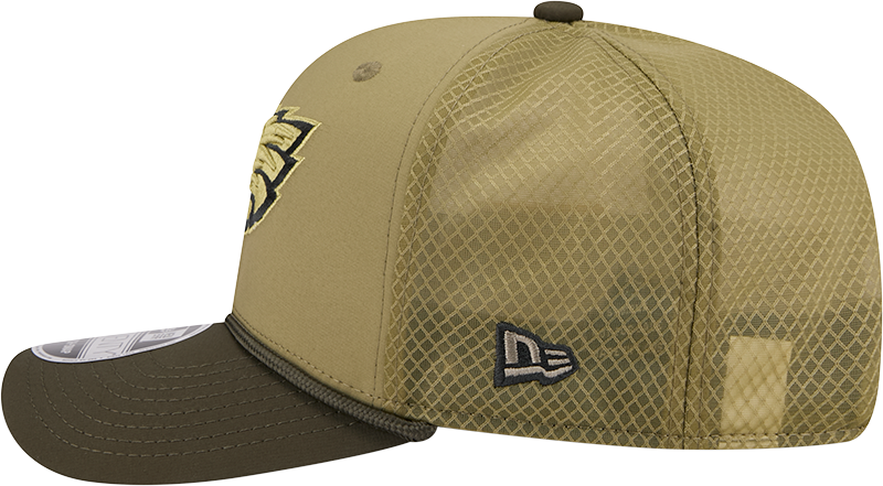 Philadelphia Eagles New Era Green 2025 Salute To Service Sideline 9SEVENTY Trucker Adjustable Hat for Men product image 4,