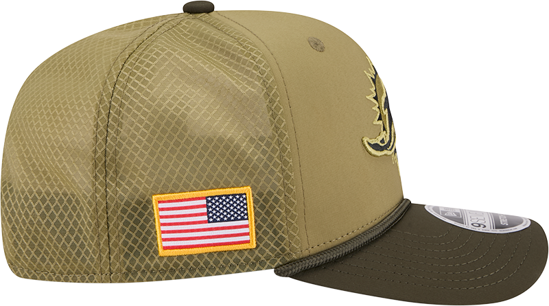 Miami Dolphins New Era Green 2025 Salute To Service Sideline 9SEVENTY Trucker Adjustable Hat for Men product image 5,