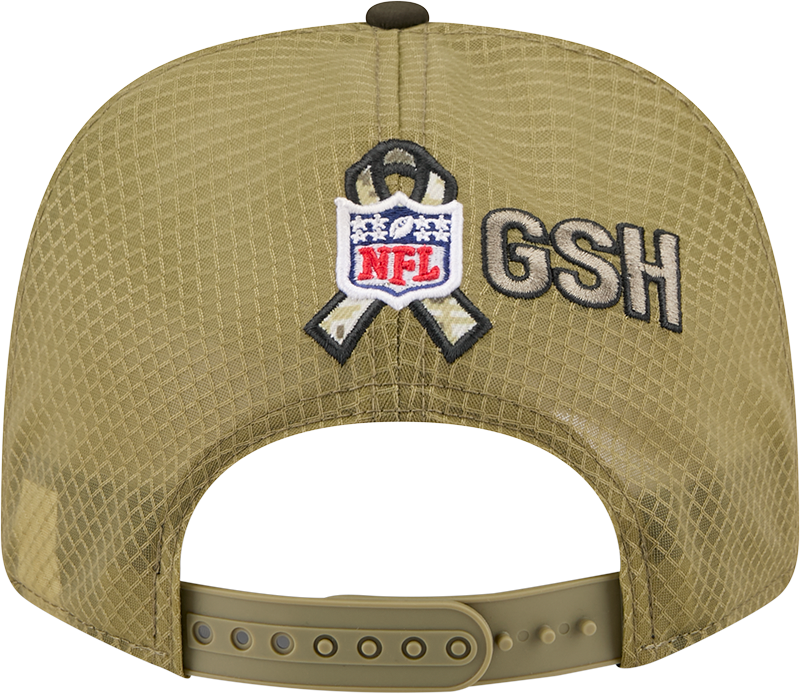 Chicago Bears New Era Green 2025 Salute To Service Sideline 9SEVENTY Trucker Adjustable Hat for Men product image 6,