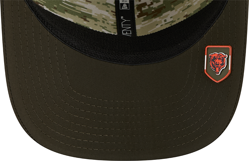 Chicago Bears New Era Green 2025 Salute To Service Sideline 9SEVENTY Trucker Adjustable Hat for Men product image 7,