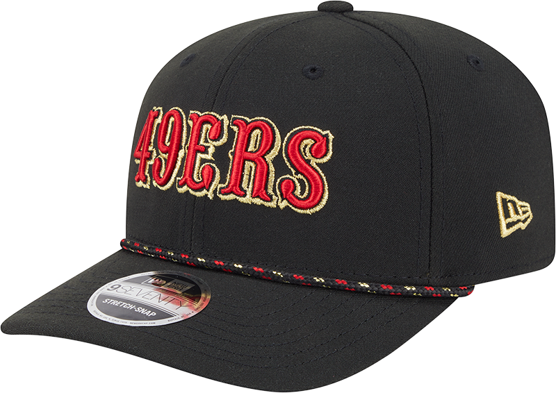 San Francisco 49ers New Era Rivalry Black 9SEVENTY Adjustable Hat product image 3, provided for visual reference and product