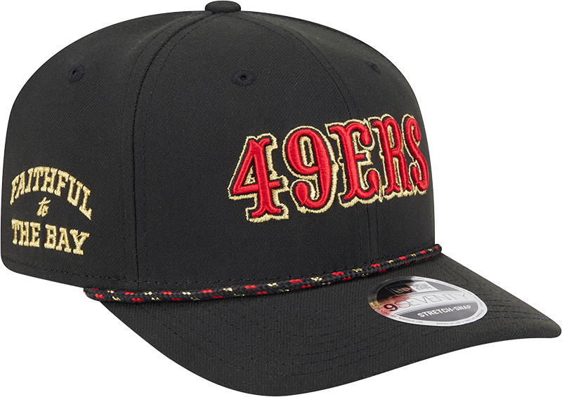 San Francisco 49ers New Era Rivalry Black 9SEVENTY Adjustable Hat product image 1, provided for visual reference and product