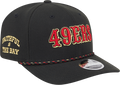 San Francisco 49ers New Era Rivalry Black 9SEVENTY Adjustable Hat product image 1, provided for visual reference and product