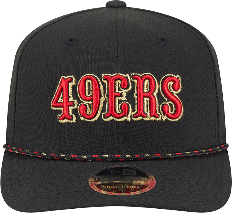 San Francisco 49ers New Era Rivalry Black 9SEVENTY Adjustable Hat product image 2, provided for visual reference and product